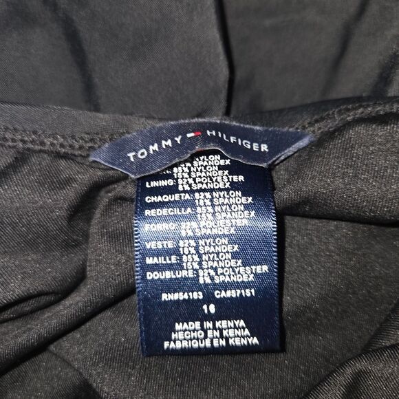 Tommy Hilfiger Women's Black One Piece Swimsuit Bathingsuit Size 16 - Picture 5 of 6